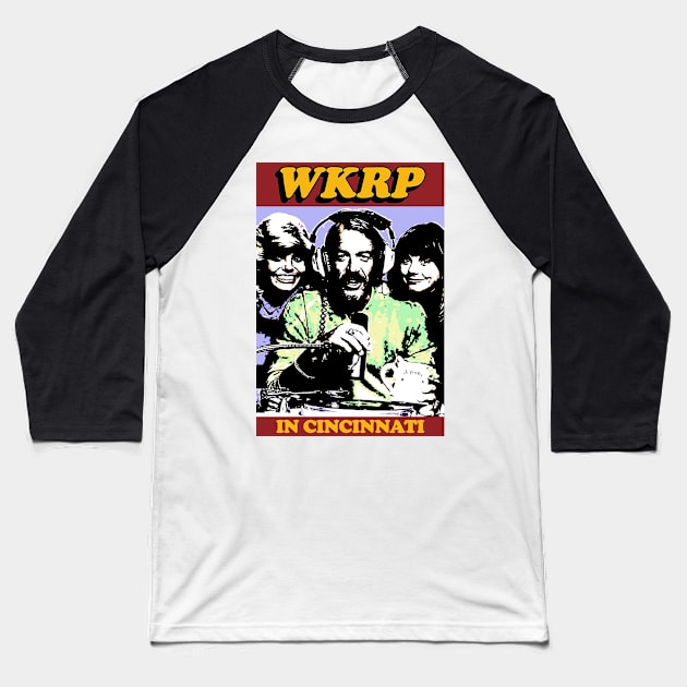 pop art wkrp in cincinnati radio station Baseball T-Shirt by THE SUP OMO